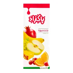  آبمیوه چند میوه پاکزاد حجم 200 میلی لیتری