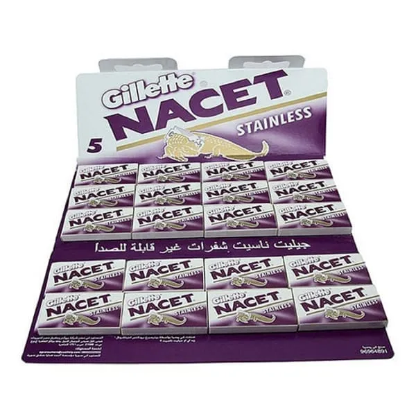 خرید و قیمت تیغ یدک سنتی ناست Nacet پنج تایی 1 خرید و قیمت تیغ یدک سنتی ناست Nacet پنج تایی