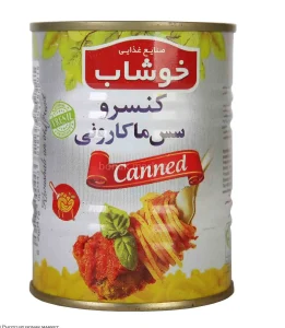 کنسرو مایه ماکارونی با سویا خوشاب وزن 350 گرمی